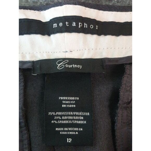 Women's Dress Pants Metaphor Grey Straight Leg Courtney Size 12 NWOT - Picture 6 of 6